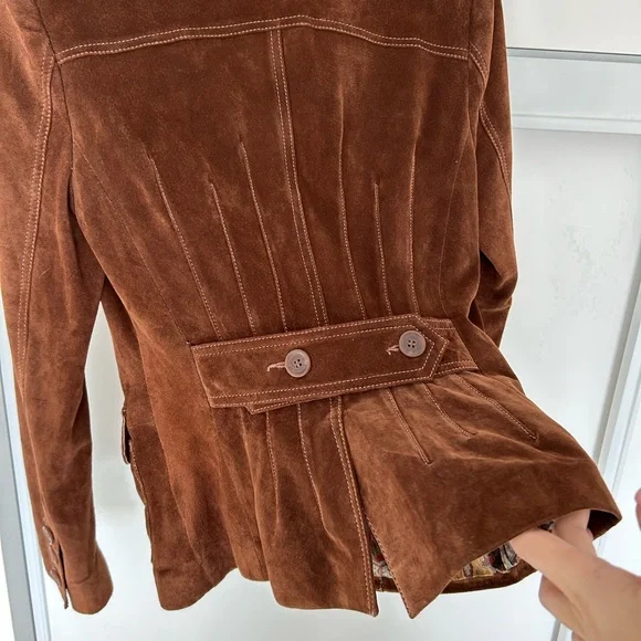 Vintage Danier Suede Leather Blazer with pockets - Picture 5 of 6